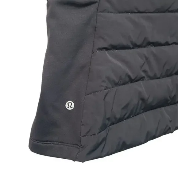 Lululemon Down For It All Vest Black Size 6 EUC - 700-Fill Goose Down - Picture 3 of 5